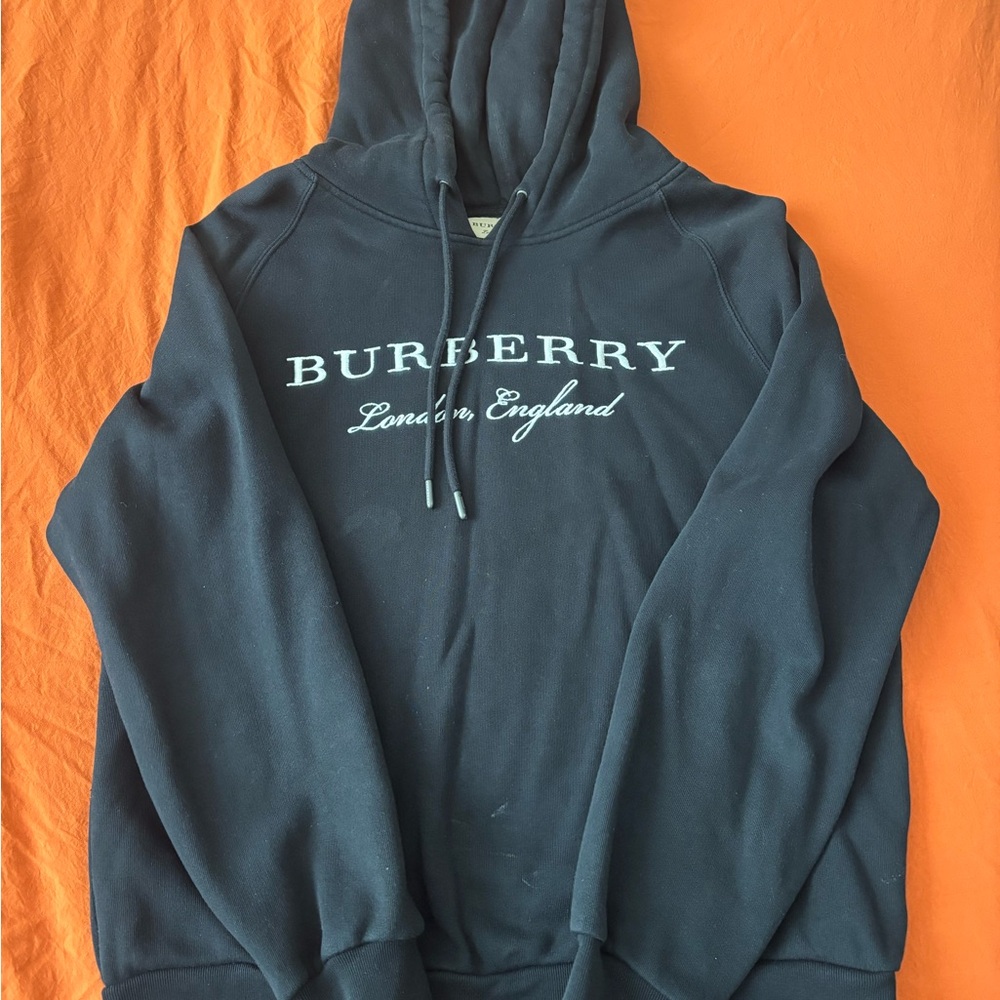 Burberry Black Hoodie Sweatshirt Iconic Design